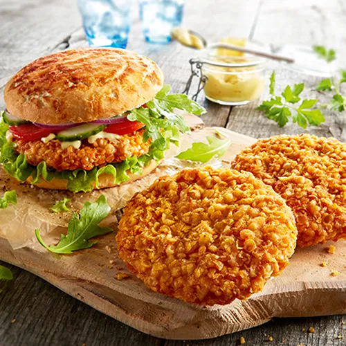 Chicken-Burger Elsass mit Brie und Feigencreme