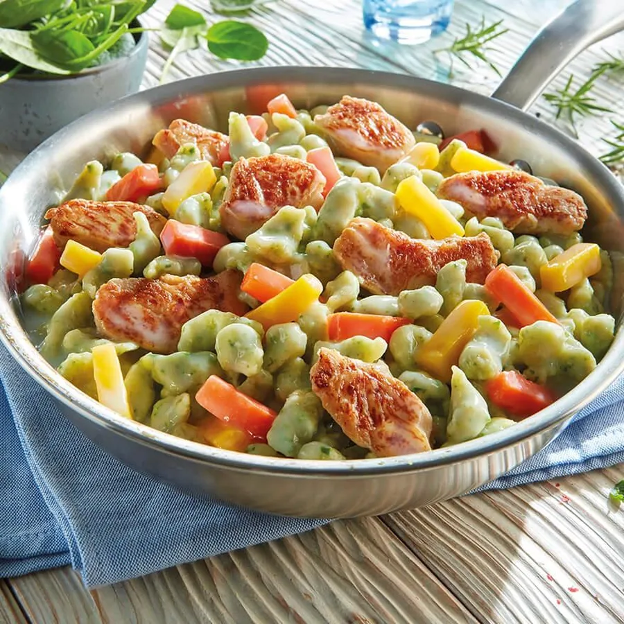 Hähnchen-Knöpfle-Pfanne