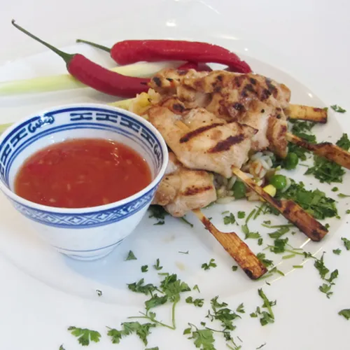 Asia Hähnchenspieße