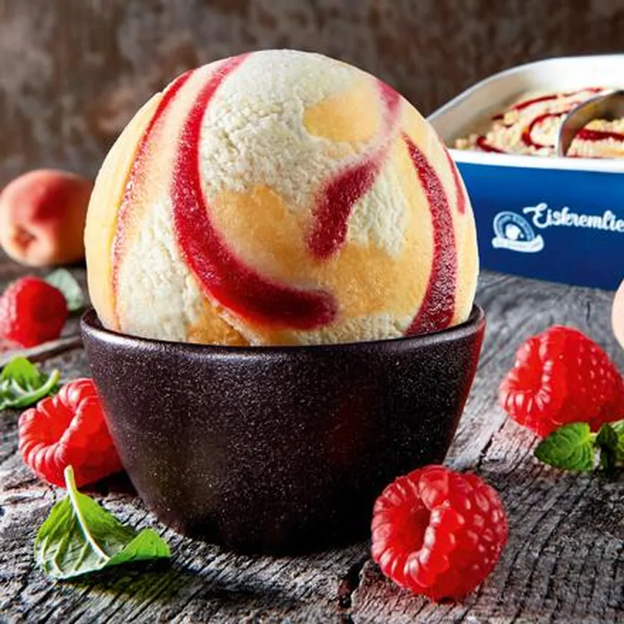 Eiskremliebe Pfirsich Melba
